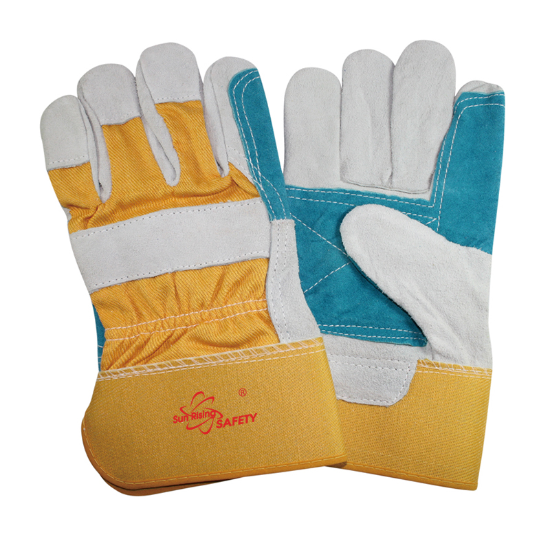 SRSafety cow-split-leather-glove-with-reinforced-palm