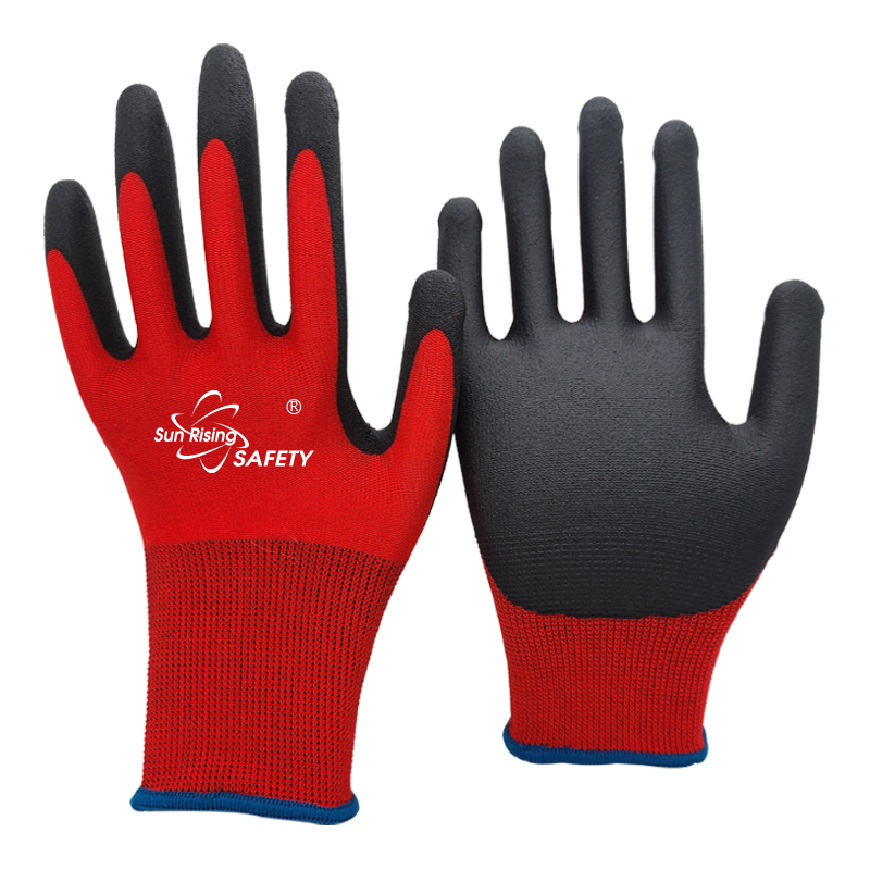 SRSafety-red-liner-foam-PVC-palm-dipping-glove