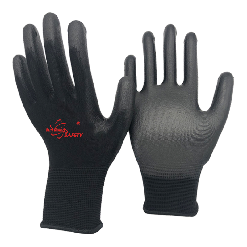 SRSafety black-nylon-pu-caoted-glove