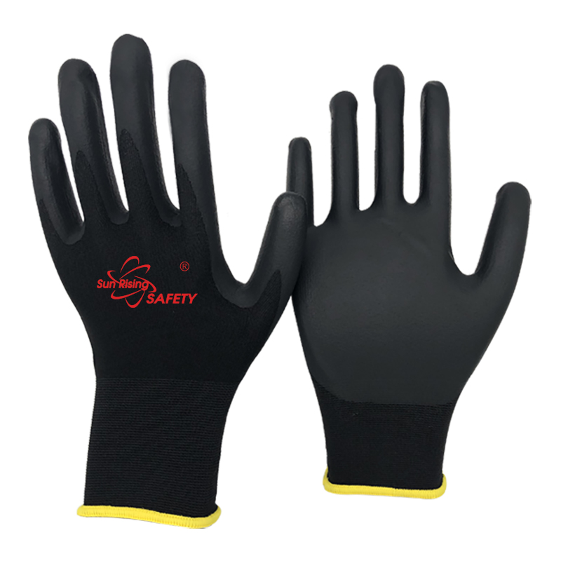 SRSafety black-flex-micro-foam-nitrile-dipping-on-palm-glove