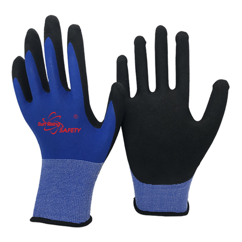 SRSafety blue-nylon-sandy-nitrile-coating-on-palm-gloves