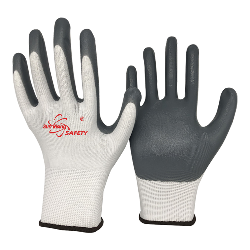 SRSafety white-liner-smooth-nitrile-palm-dipped-glove