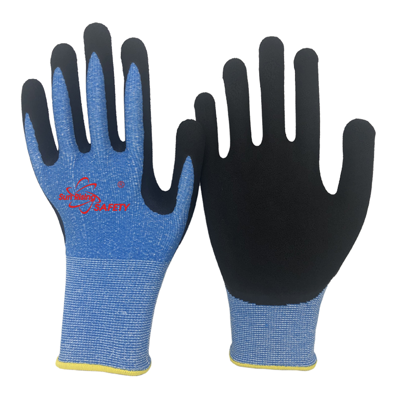 SRSafety coolmax-quick-dry-liner-foam-latex-dipping-on-palm-glove