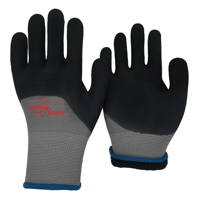 SRSafety double-thermal-liner-foam-latex-half-dipping-winter-glove