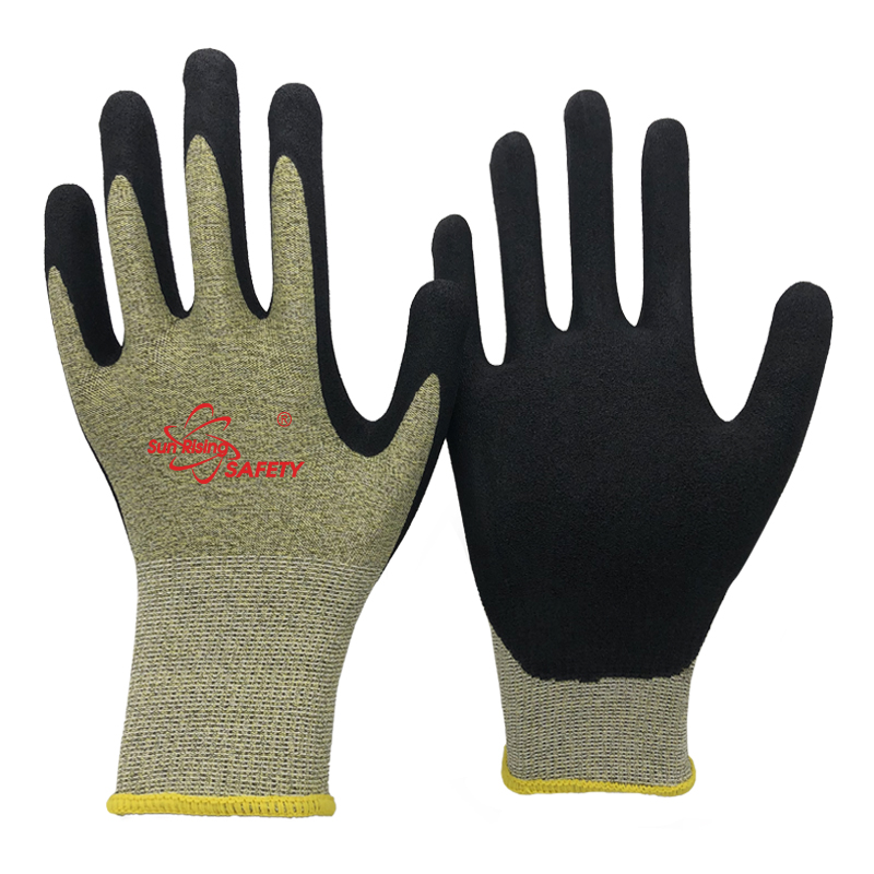 SRSafety 18-gauge-thin-light-cut-C-A3-liner-sandy-nitrile-palm-dipped-anti-static-ESD-glove