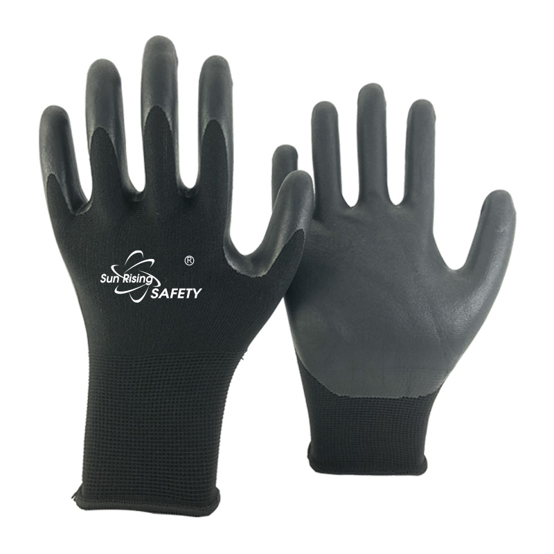 SRSafety-black-Palm-Coated-Water-Based-PU-Gloves-[WPU1350]