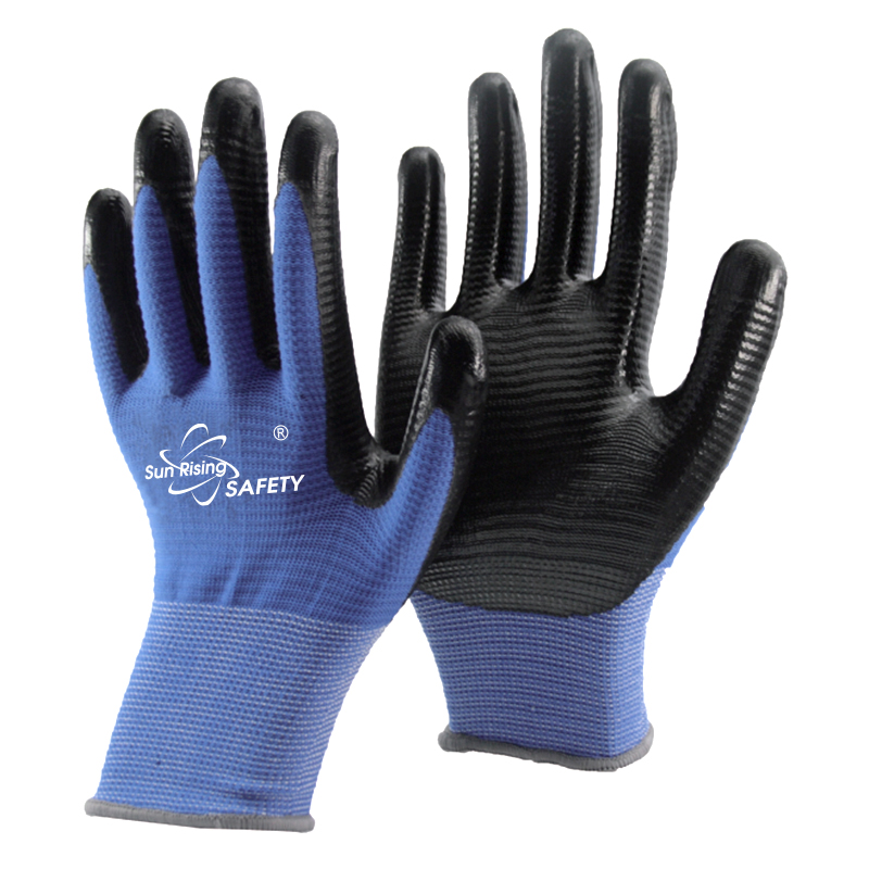 SASafety-blue-U3-Polyester-Nitrile-Coated-Gloves-[NY1350P]