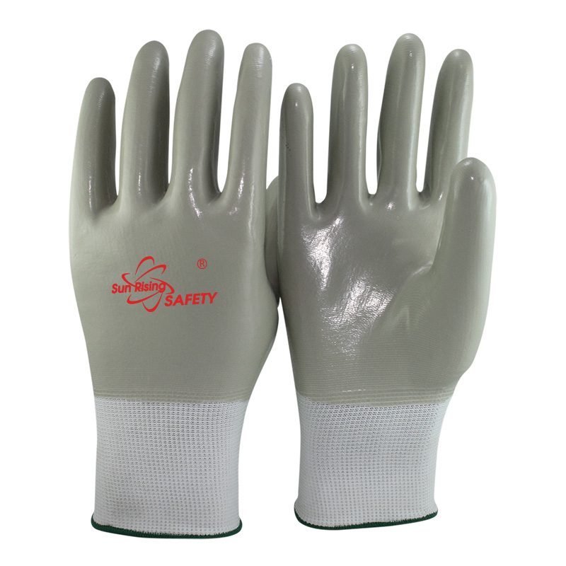SRSafety-grey-Smooth-Nitrile-Fully-Coated-Gloves-[NY1359]