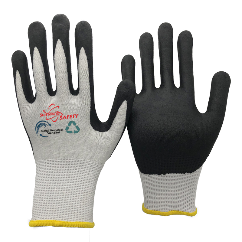 SRSafety-white-PET-Bottles-Recycled-Polyester-Cut-Resistant-Glove-[DY1350F-ECO]