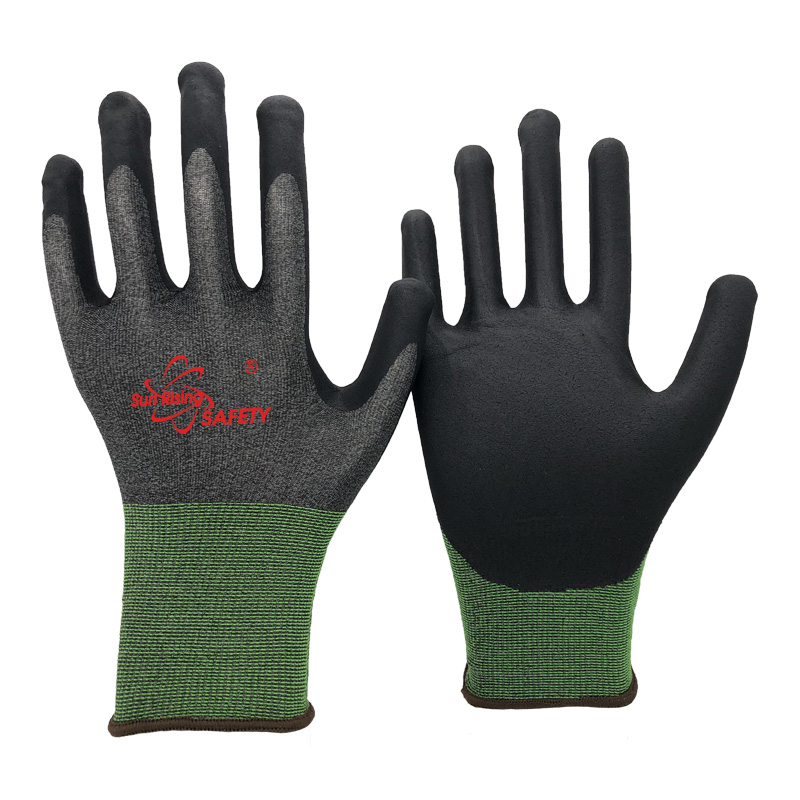 SRSafety-green-21-Gauge-Super-Thin-Liner-with-High-Cut-Resistance-Nitrile-Coated-Gloves-[DY2150F-H]