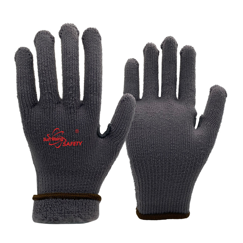 SRSafety-grey-Thermal-Acrylic-Knitted-Winter-Work-Gloves-[SKAR007]