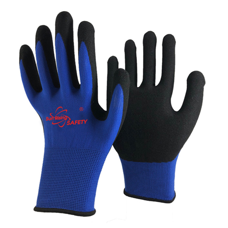 SRSafety-blue-Sandy-Nitrile-Coated-Gloves-[NY1350S]