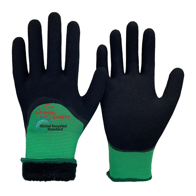 SRSafety-RPET-Polyester-and-Terry-Acrylic-Knitted-Liner-Foam-Latex-Half-Coated-Winter-Work-Gloves-[NM1355DF-ECO]
