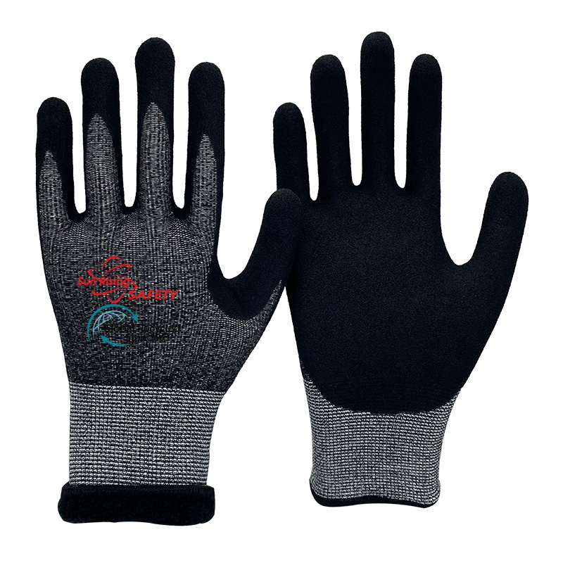 SRSafety-Thermal-RPET-Polyester-and-Terry-Acrylic-Liner-Microfoam-Nitrile-Coated-Winter-Gloves-[NBR1350DS-ECO]