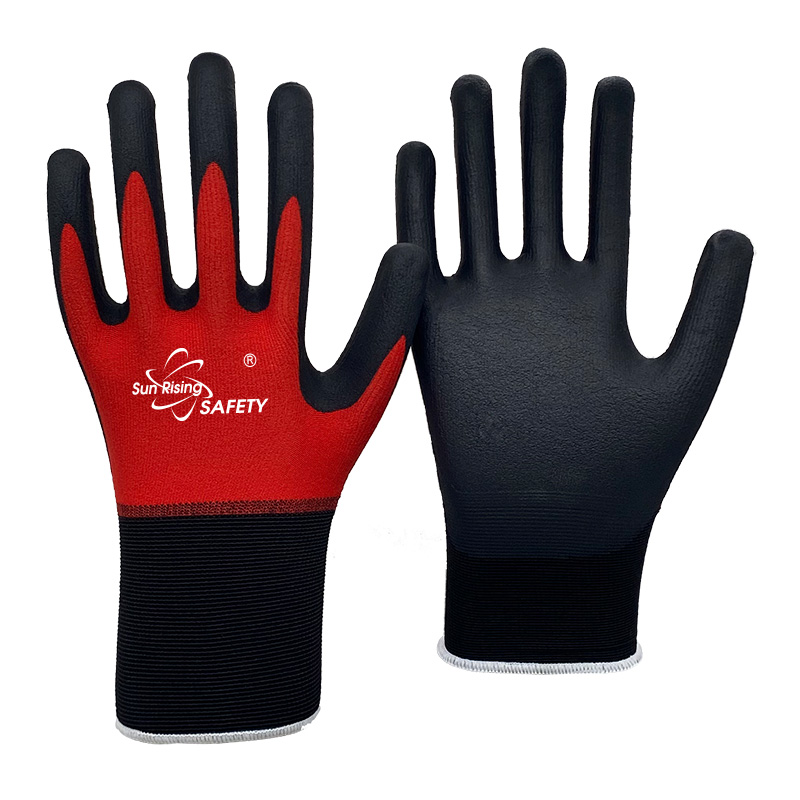 SRSafety-18-Gauge-Super-Thin-Liner-Microfoam-Nitrile-Palm-Coated-Gloves-[NY1850FRB]